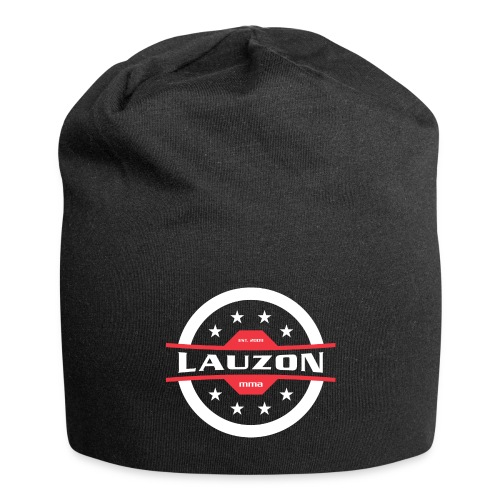 White on Black Lauzon MMA Logo w No Words - Jersey Beanie