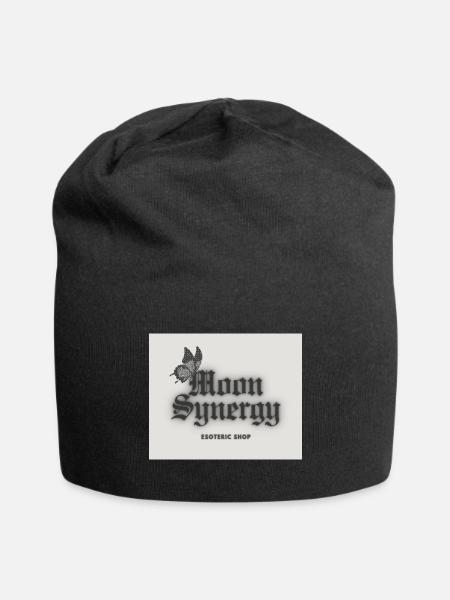 Moon Synergy Esoteric Logo - Jersey Beanie - black - Front