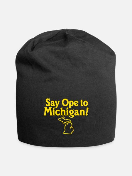 Say Ope to Michigan Graphic - Jersey Beanie - black