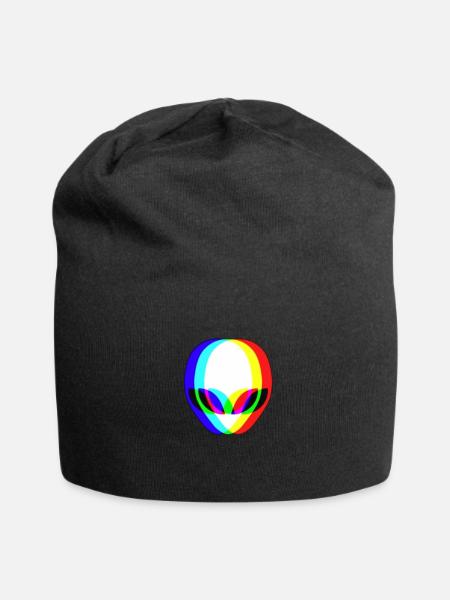 3D Alien - Jersey Beanie - black - Front