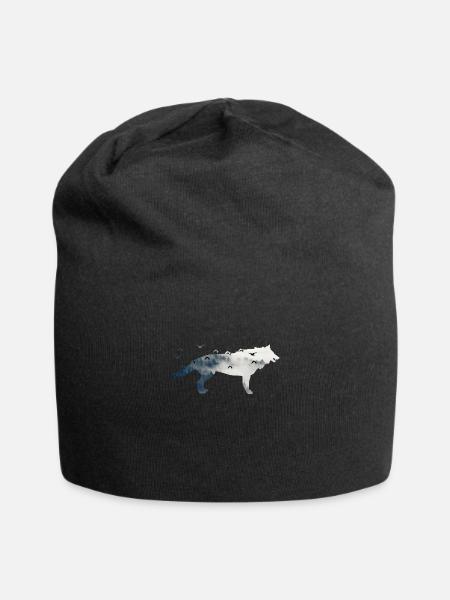 Wolf Nature Conservation - Jersey Beanie - black - Front