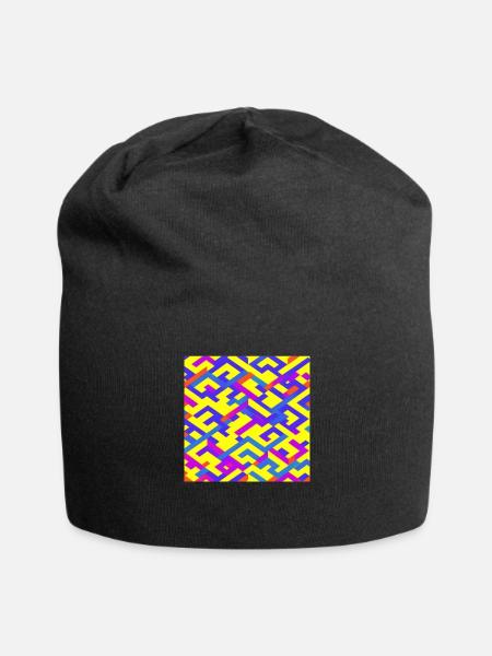 Colorful pattern - Jersey Beanie - black