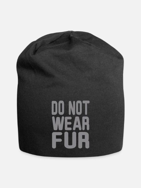 Do not wear Fur - Jersey Beanie - black