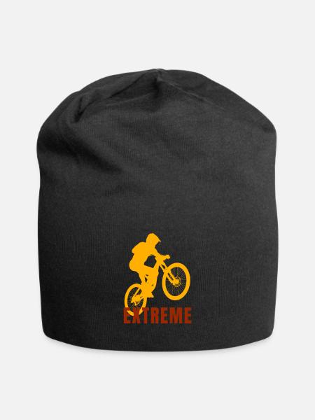 Extreme MTB Jump Silhoue (orange and bronw design) - Jersey Beanie - black