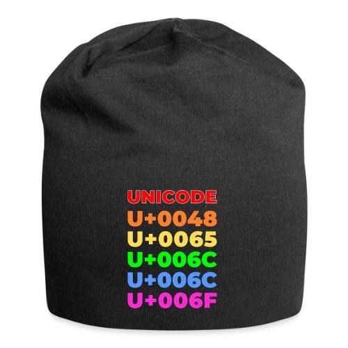 Hello, in unicode - Jersey Beanie