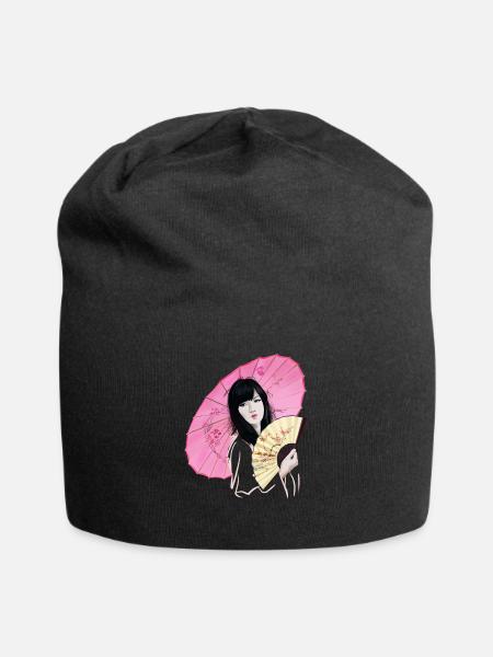 Sakura - Jersey Beanie - black - Front