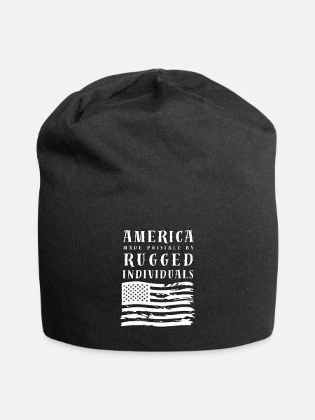 America Made Possible By Rugged Individuals - Jersey Beanie - black - Front