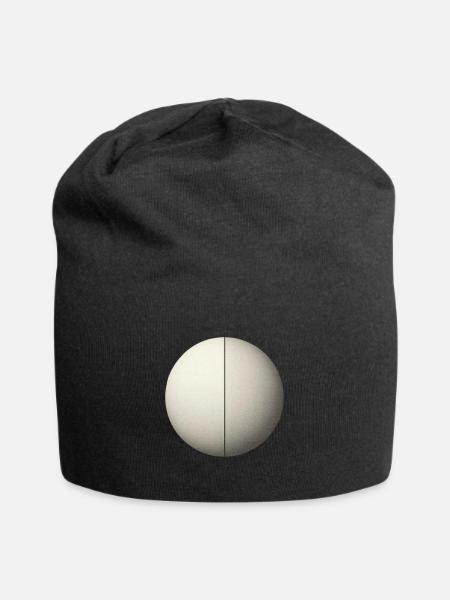 geometric circle - Jersey Beanie - black - Front