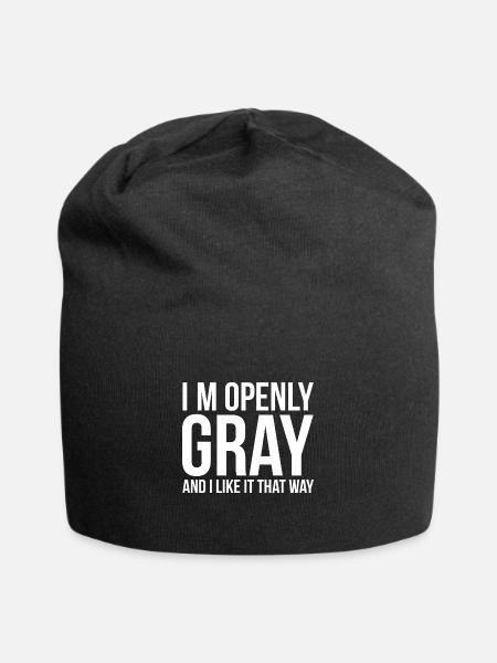 openly gray - Jersey Beanie - black - Front