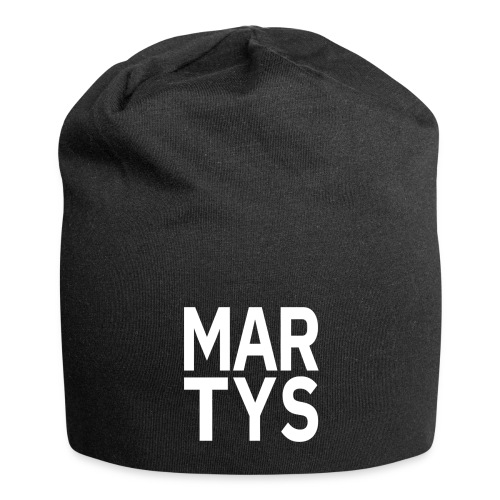 martys white block front only - Jersey Beanie