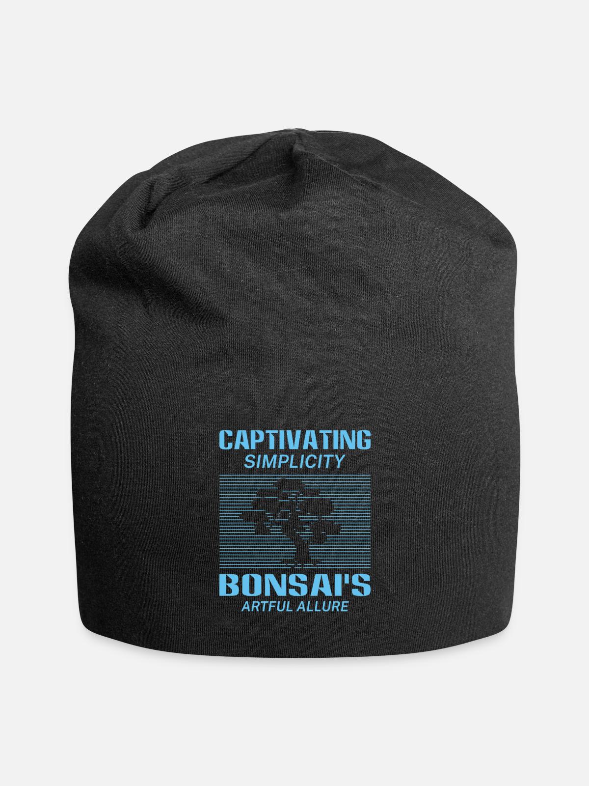 Bonsai Tree - Jersey Beanie - black - Front