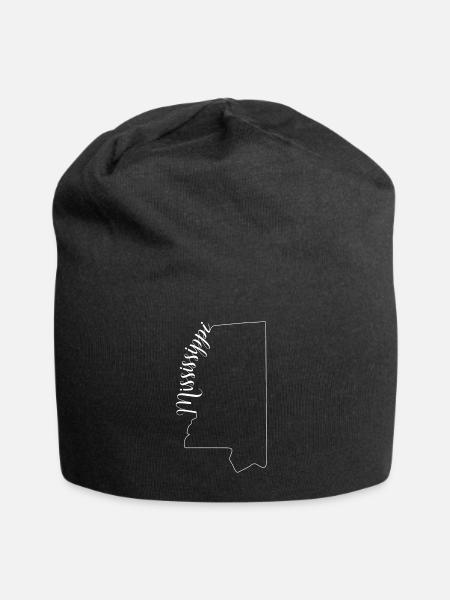 Mississippi Map - Jersey Beanie - black - Front
