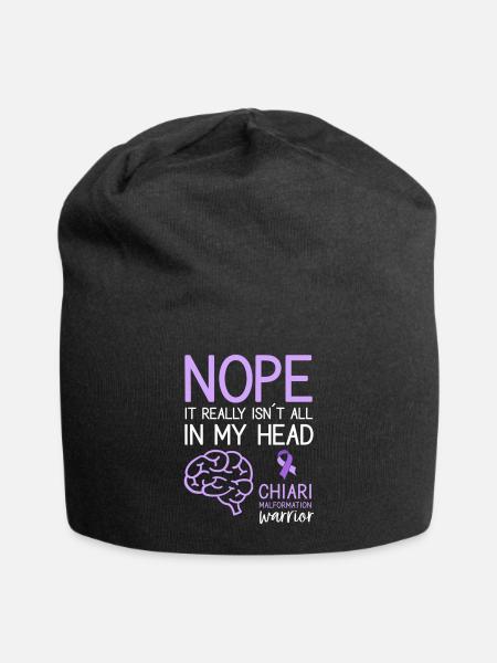 Not In My Head Chiari Malformation Awareness Long - Jersey Beanie - black - Front