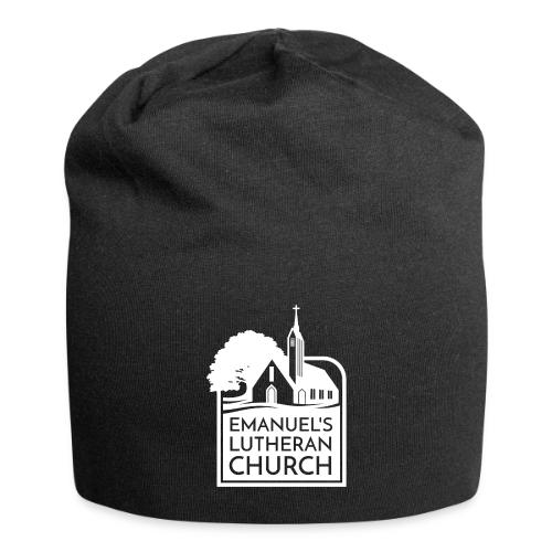 Single Vertical white2 - Jersey Beanie