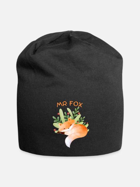 Mr Fox - Jersey Beanie - black - Front