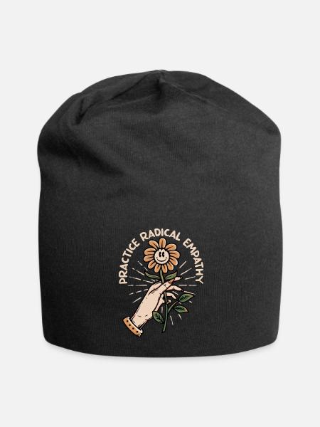 Practice Radical Empathy Hippie - Jersey Beanie - black - Front
