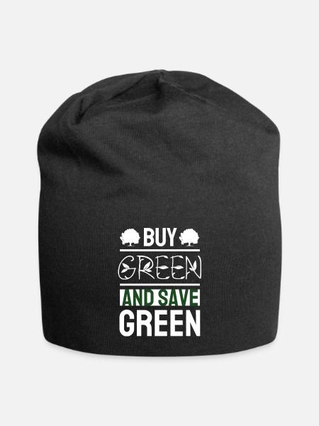Buy Green And Save Green - Jersey Beanie - black - Front