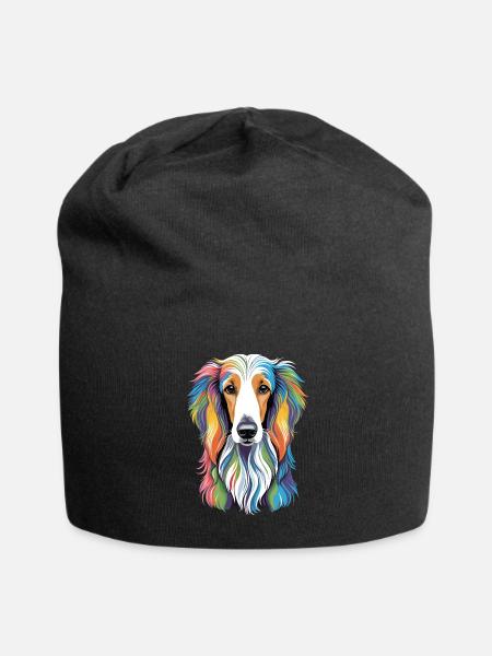 Afghan Hound - Jersey Beanie - black - Front