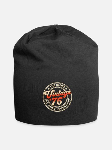 Born in 1976 Vintage Birth Year The Legendary - Jersey Beanie - black
