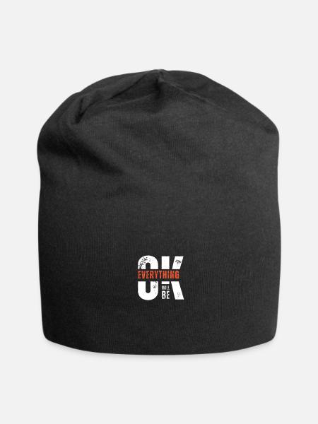 OK Everything Will Be OK - Jersey Beanie - black - Front