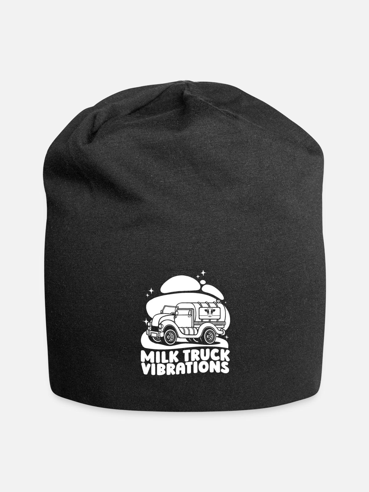 Milk Vibes Milk Truck - Jersey Beanie - black - Front