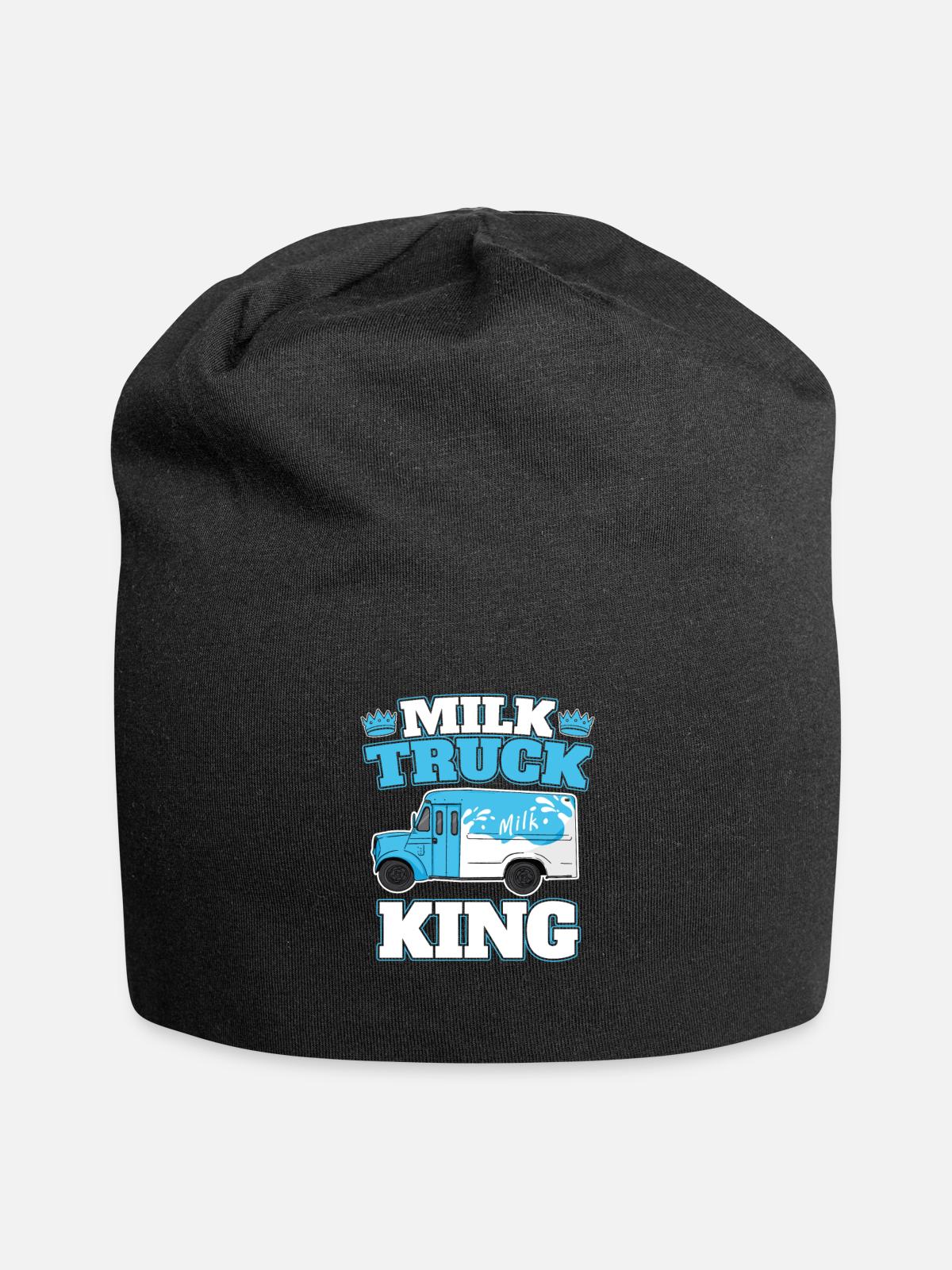 Milk King Milk Truck - Jersey Beanie - black - Front