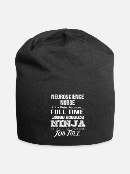 Neuroscience Nurse T Shirt - Multitasking Ninja Jo - Jersey Beanie - black - Front
