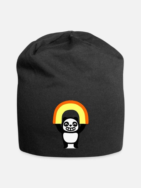 Panda Found - Jersey Beanie - black - Front
