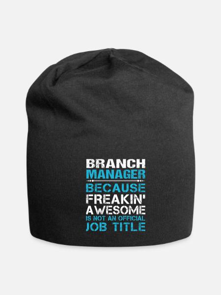 Branch Manager T Shirt - Freaking Awesome Gift Ite - Jersey Beanie - black - Front