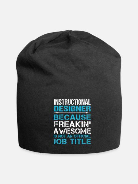 Instructional Designer T Shirt - Freaking Awesome - Jersey Beanie - black - Front