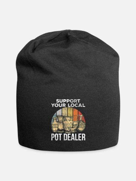 Funny Pottery Joke for Clay Potter - Jersey Beanie - black - Front