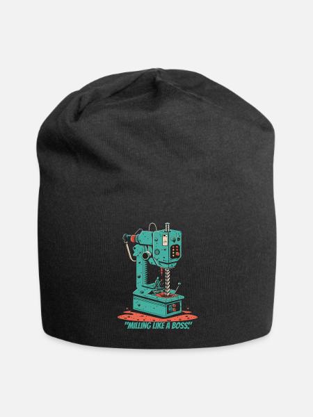 Milling Like A Boss Drilling Machine - Jersey Beanie - black - Front