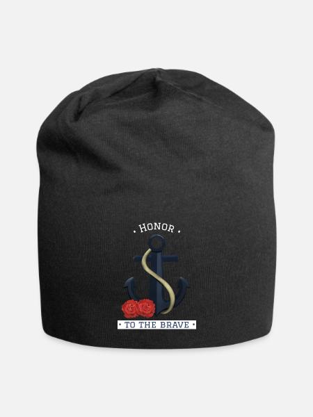 Honor To The Brave Design - Jersey Beanie - black - Front