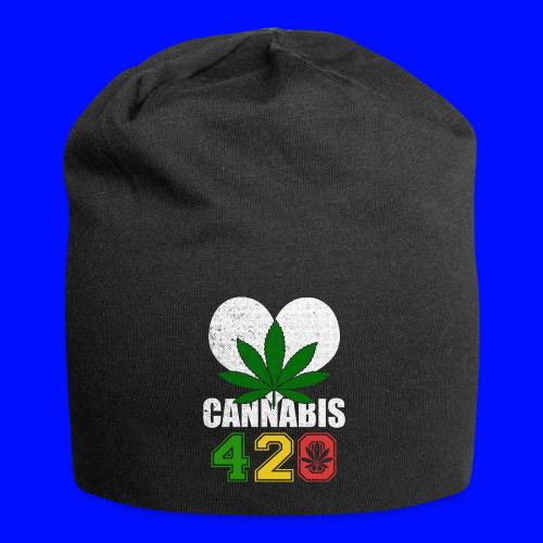 Sidesplitting 420 Love Herb Weed Marijuana Design - Jersey Beanie