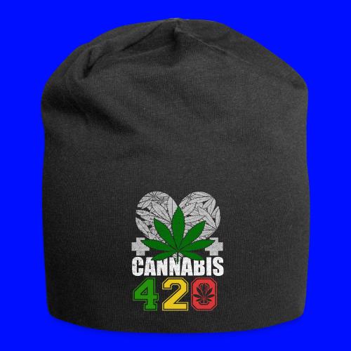 Clever 420 Smoker World Weed Marijuana Design - Jersey Beanie