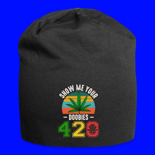 Fun 420 Show Me Herb Weed Marijuana Design - Jersey Beanie