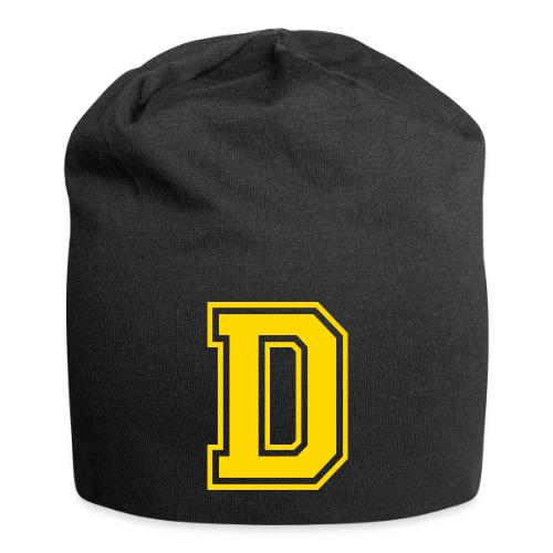 Letter D – Capital Athletic Alphabet Monogram - Jersey Beanie