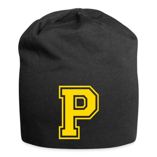 Letter P – Capital Athletic Alphabet Monogram - Jersey Beanie