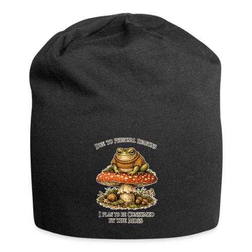 Frog Consumed by Moss Cottagecore Aesthetic - Jersey Beanie