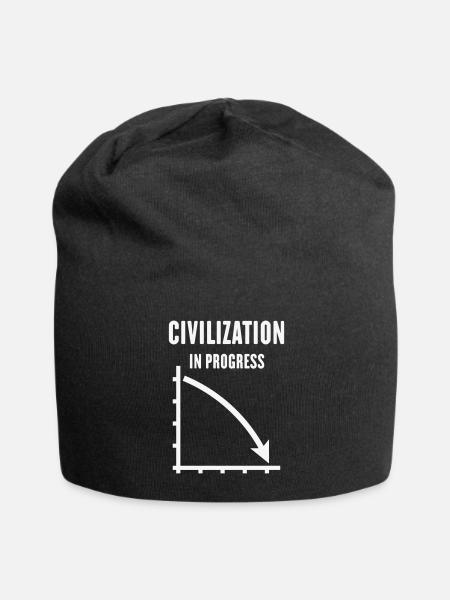 Civilization In Progress (No Future / White) - Jersey Beanie - black - Front
