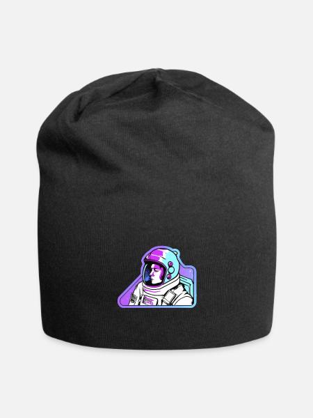 Retrowave Astronaut - Jersey Beanie - black - Front