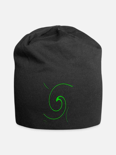 Neon spiral - Jersey Beanie - black