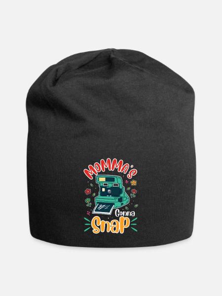 Mothers Day Momma s Gonna Snap Photographer - Jersey Beanie - black