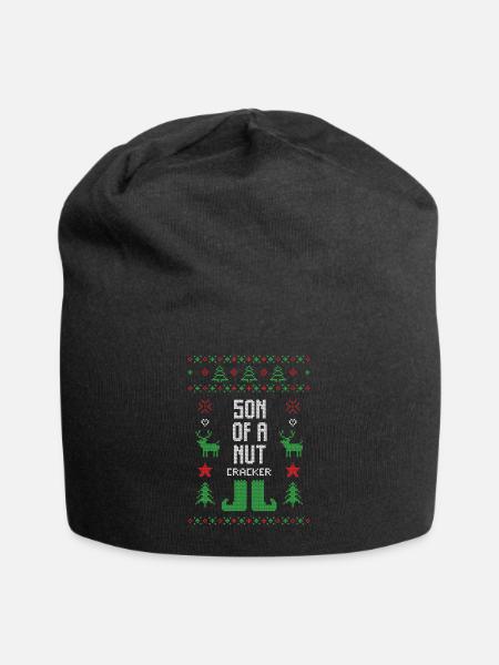 Merry Christmas Son Of A Nutcracker Xmas Ugly - Jersey Beanie - black - Front