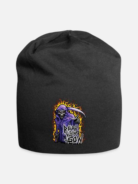 Reaper What You Sow - Jersey Beanie - black - Front