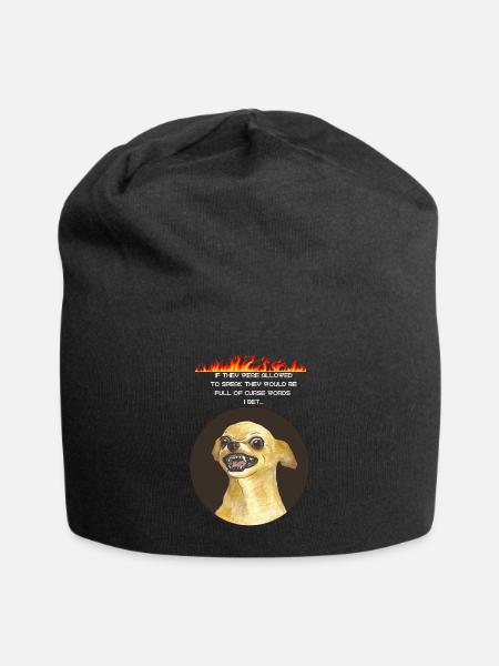 funny dog meme design - Jersey Beanie - black - Front