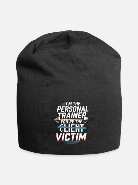 I'm The Personal Trainer You're The Victim 4 - Jersey Beanie - black