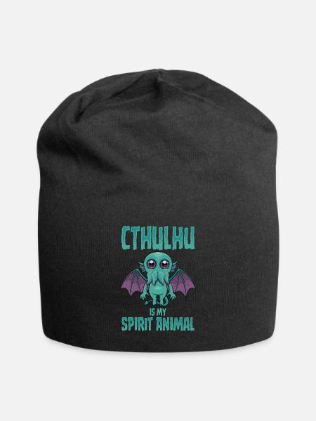 Cthulhu Is My Spirit Animal - Jersey Beanie - black