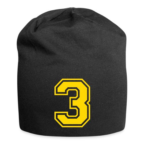 Number 3 in a classic athletic collegiate font - Jersey Beanie