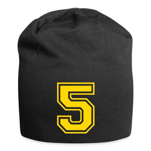 Number 5 in a classic athletic collegiate font - Jersey Beanie